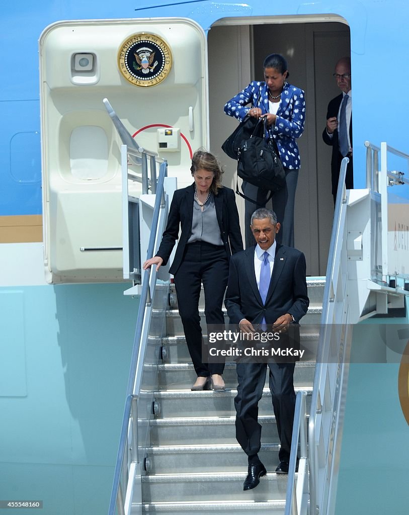 President Obama Arrives In Atlanta