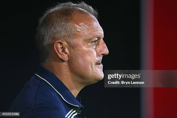 Leeds United care-taker Manger Neil Redfearn looks on at the start of the Sky Bet Championship match between AFC Bournemouth and Leeds United at...