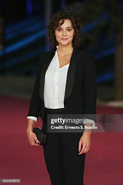 Raffaella Rea attends the 'La Strada Dritta' pink carpet at Auditorium Parco Della Musica as a part of Roma Fiction Fest 2014 on September 16, 2014...