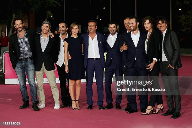 Paolo Mazzarelli, Guest, Fidel Signorile, Valeria Bilello, Carmine Recano, Giorgio Marchesi, Raffaella Rea and Thomas Trabacchi attend the 'La Strada...