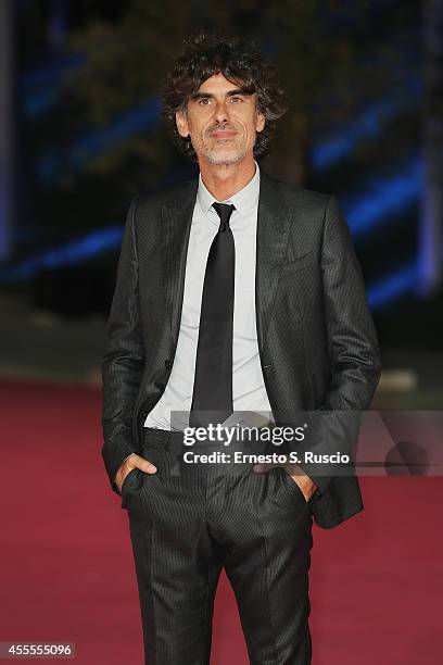 Thomas Trabacchi attends the 'La Strada Dritta' pink carpet at Auditorium Parco Della Musica as a part of Roma Fiction Fest 2014 on September 16,...