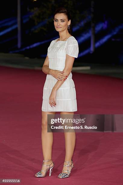 Saadet Aksoy attends the 'Ragion Di Stato' pink carpet at Auditorium Parco Della Musica as a part of Roma Fiction Fest 2014 on September 16, 2014 in...