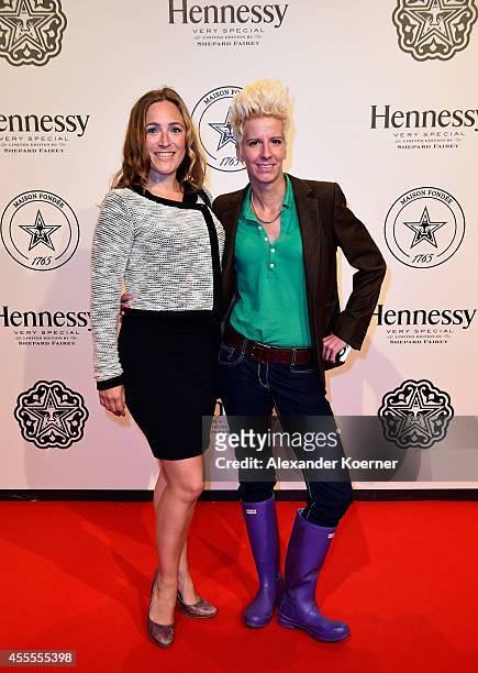 Levka Heiss and Karla Helene Lecker attend the Hennessy Very Special Limited Edition by Shepard Fairey launch party at Kraftwerk Mitte on September...