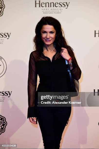 Mariella Ahrens attends the Hennessy Very Special Limited Edition by Shepard Fairey launch party at Kraftwerk Mitte on September 16, 2014 in Berlin,...