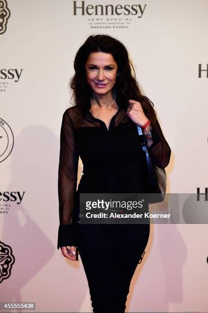 Mariella Ahrens attends the Hennessy Very Special Limited Edition by Shepard Fairey launch party at Kraftwerk Mitte on September 16, 2014 in Berlin,...