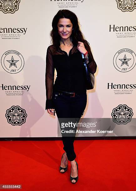 Mariella Ahrens attends the Hennessy Very Special Limited Edition by Shepard Fairey launch party at Kraftwerk Mitte on September 16, 2014 in Berlin,...