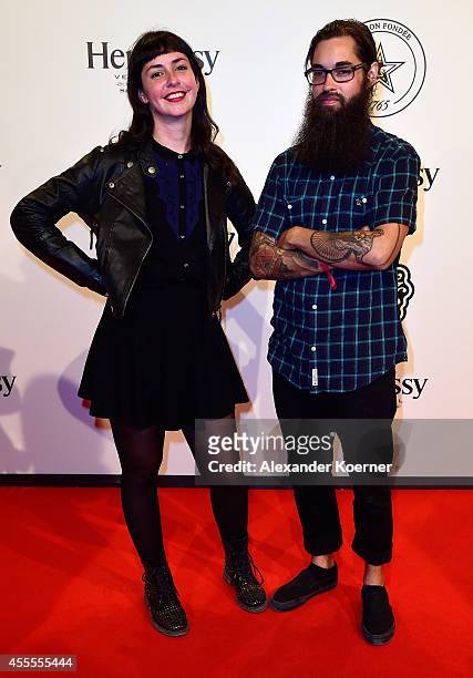 Marina Zumi and Addison Karl attend the Hennessy Very Special Limited Edition by Shepard Fairey launch party at Kraftwerk Mitte on September 16, 2014...