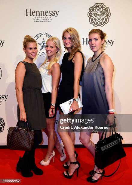 Vivien Herrmann, Jennifer Schallock, Annika Lingmann and Janna Busch attend the Hennessy Very Special Limited Edition by Shepard Fairey launch party...