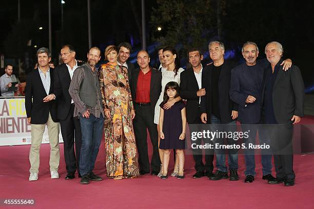 The cast attend the 'Ragion Di Stato' pink carpet at Auditorium Parco Della Musica as a part of Roma Fiction Fest 2014 on September 16, 2014 in Rome,...