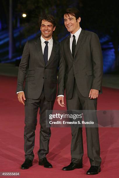 Luca Argentero and Goran Visnjic attend the 'Extant' pink carpet at Auditorium Parco Della Musica as a part of Roma Fiction Fest 2014 on September...