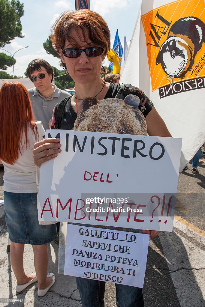 A protester carries placard during the demonstration  in...