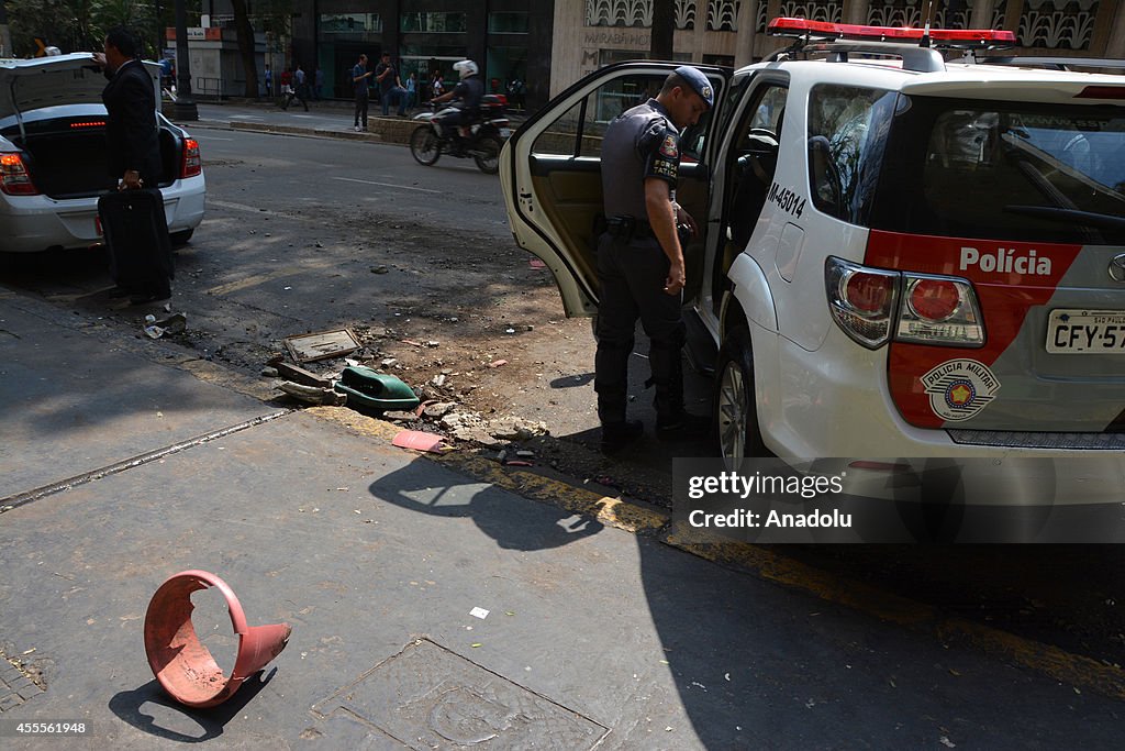 Sao Paulo squatters evicted from abandoned hotel