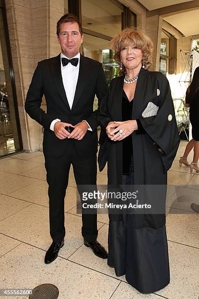 Filippo Sugar and Caterina Caselli attend the New York Philharmonic's 173rd Opening Gala at Avery Fisher Hall at Lincoln Center for the Performing...