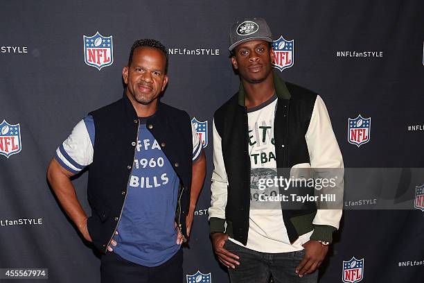 Andre Reed and Geno Smith attend the NFL Inaugural Hall of Fashion Launch Event at Pillars 37 on September 16, 2014 in New York City.