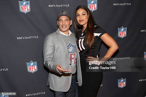 Philip Bloch and Jordin Sparks attend the NFL Inaugural Hall of Fashion Launch Event at Pillars 37 on September 16, 2014 in New York City.