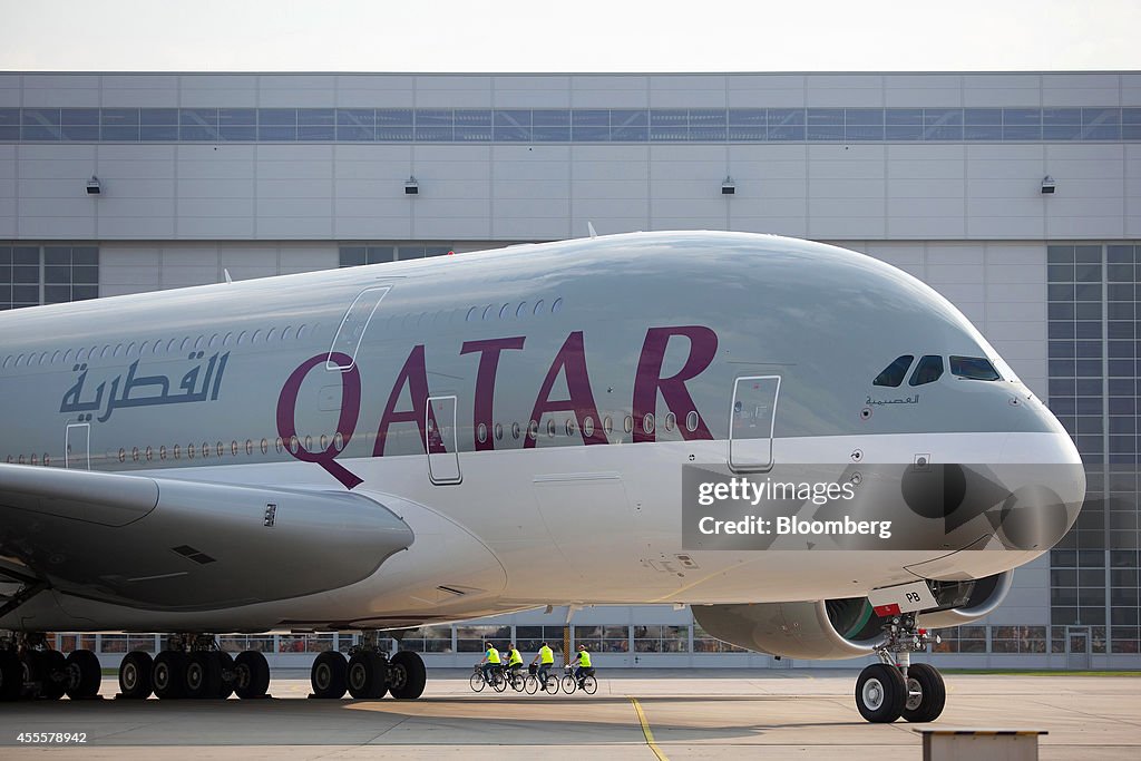 Qatar Airways Ltd. Take Delivery Of Their First Airbus A380