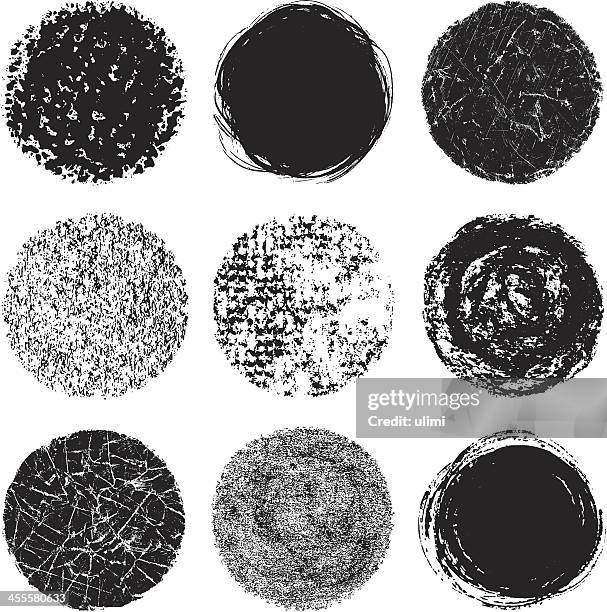 vector illustration of round design elements - grooved stock illustrations