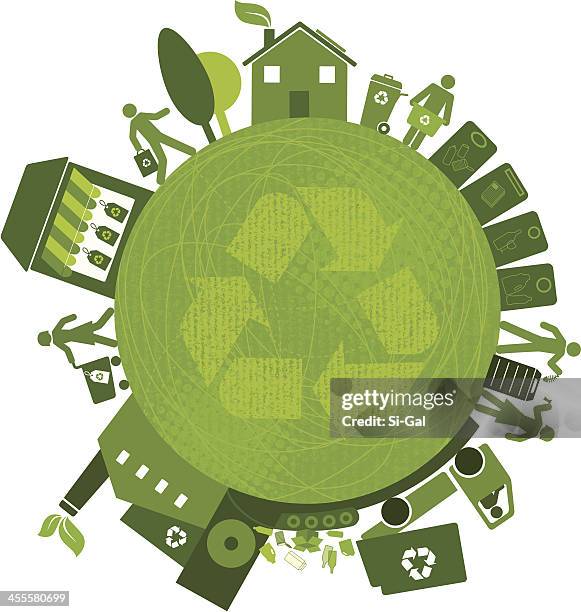 recycling all over the planet (green world series) - compost 幅插畫檔、美工圖案、卡通及圖標