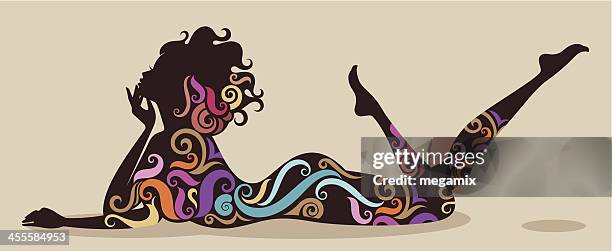 ilustrações de stock, clip art, desenhos animados e ícones de lady com colorido roda. - sensualidade