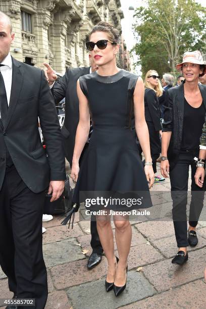 Charlotte Casiraghi arrives at Gucci Fashion Show during Milan Fashion Week Womenswear Spring/Summer 2015 on September 17, 2014 in Milan, Italy.