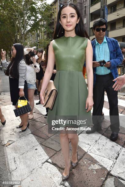 Yang Mi arrives at Gucci Fashion Show during Milan Fashion Week Womenswear Spring/Summer 2015 on September 17, 2014 in Milan, Italy.