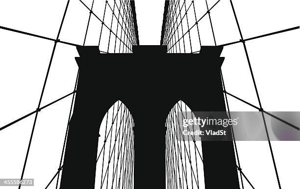 stockillustraties, clipart, cartoons en iconen met brooklyn bridge - brooklyn bridge