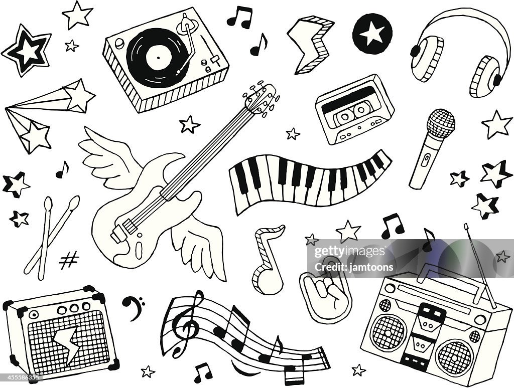 Musique et crayonnages