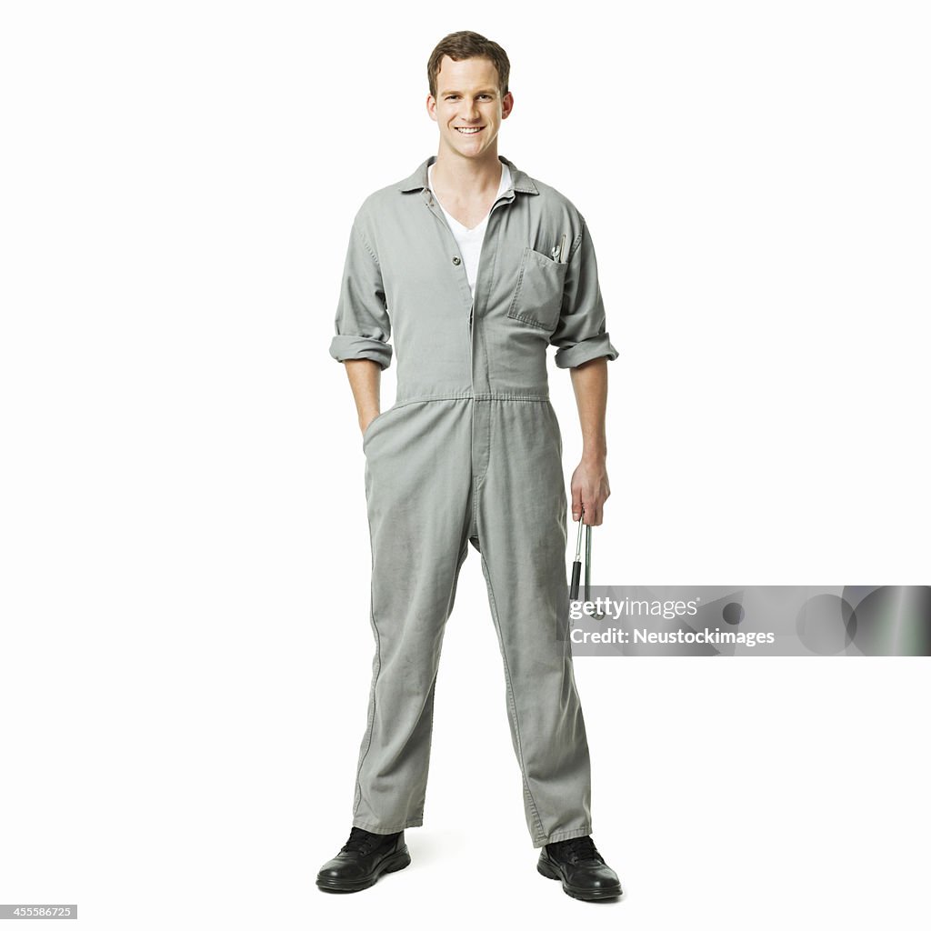 Repairman in Coveralls - Isolated