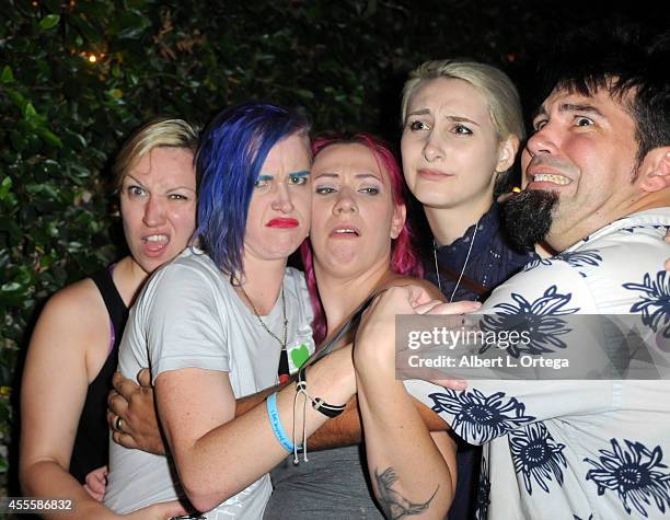 Stella Sensel, Keaghlan Ashley, Rachel Wagner and Sasha Glasser at "Mondo Crazy Mega Blut Qveefy Faceoff Viewing Party" For SyFy's "Face Off" Season...