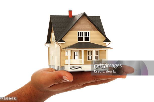 house on hand - miniture stock pictures, royalty-free photos & images