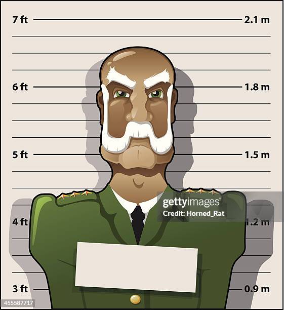 convict general - criminal line up stock illustrations