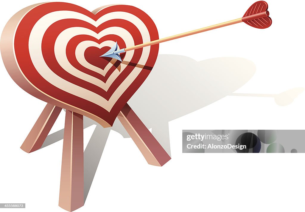 Target Heart Example Heart Shape Target High-Res Vector Graphic - Getty Images