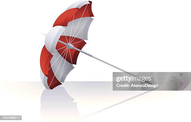 parasol - beach umbrella isolated stock illustrations