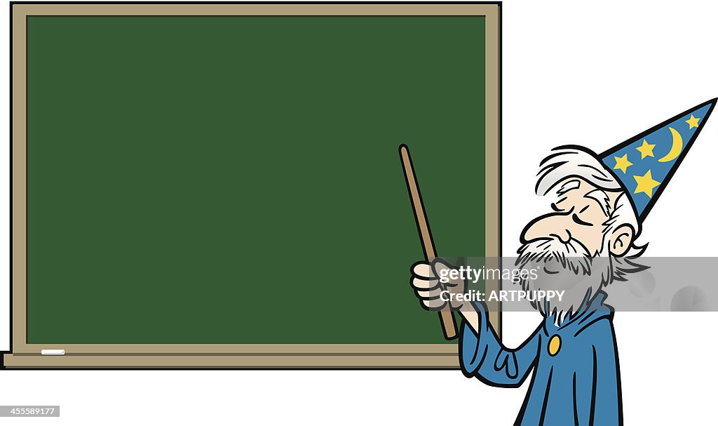 Cartoon Wizard At Blackboard High-Res Vector Graphic - Getty Images Cartoon Wizard At Blackboard High-Res Vector Graphic - Getty Images