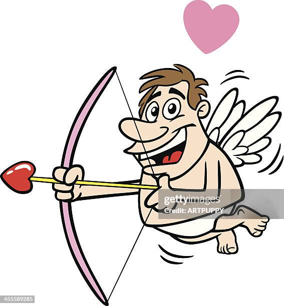 ilustrações de stock, clip art, desenhos animados e ícones de mulher cupido com arco e flecha - funny cupid