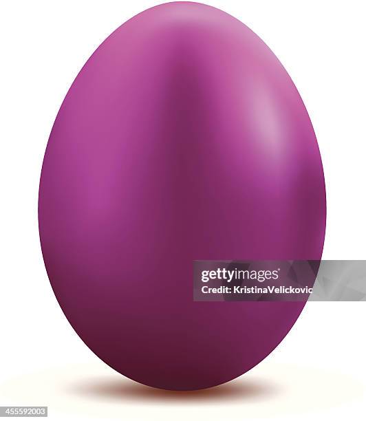 purple egg - easter egg white background stock illustrations