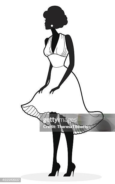fashion classics-marilyn - actor stock illustrations