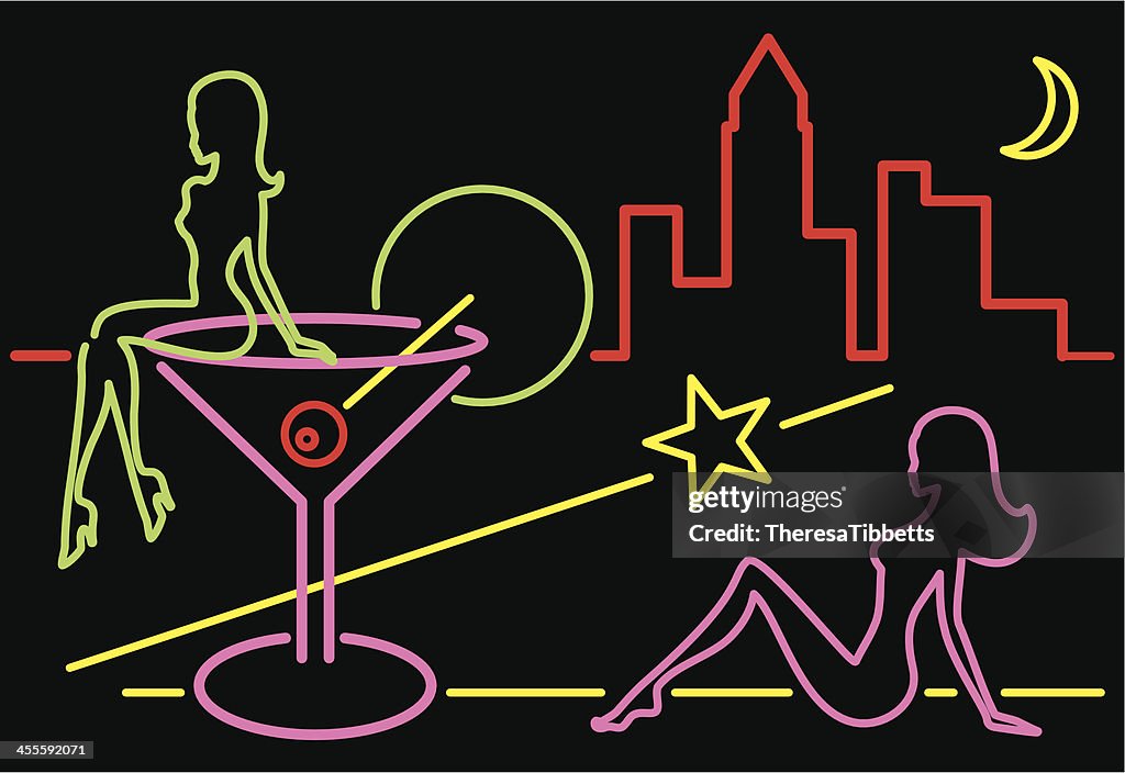 Neon Cocktail Sign