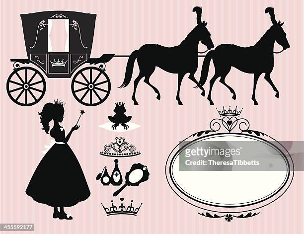 ilustrações, clipart, desenhos animados e ícones de pequena princesa conjunto - persona de la realeza