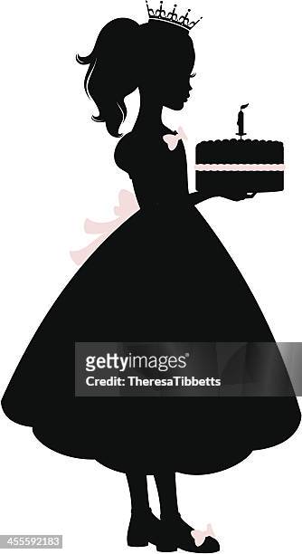 birthday princess - tiara profile stock illustrations