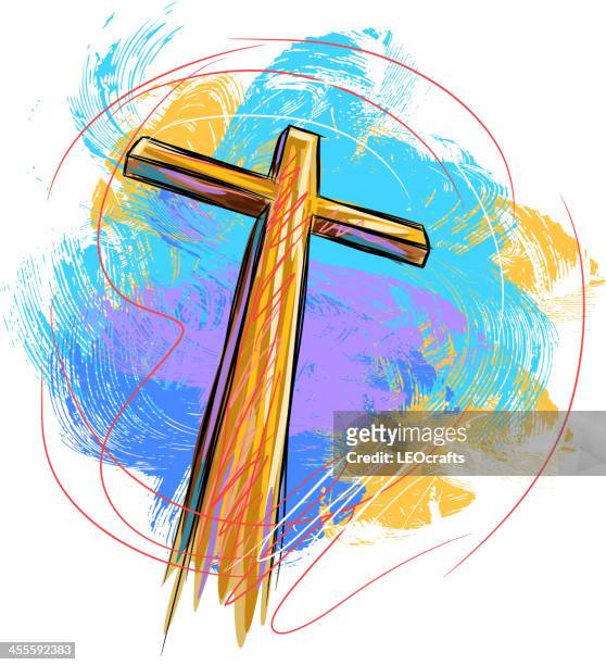 holy cross - cross christianity stock illustrations