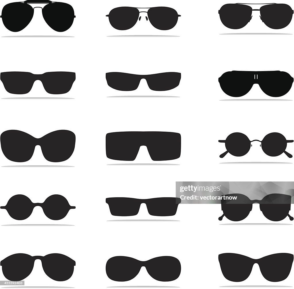 Sunglasses Icon Silhouettes