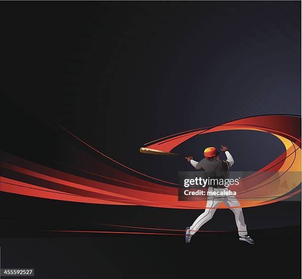 illustrazioni stock, clip art, cartoni animati e icone di tendenza di baseballer - speed background