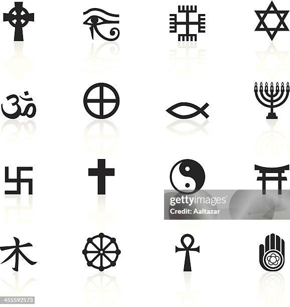 black symbols - religious marks - paganism stock illustrations