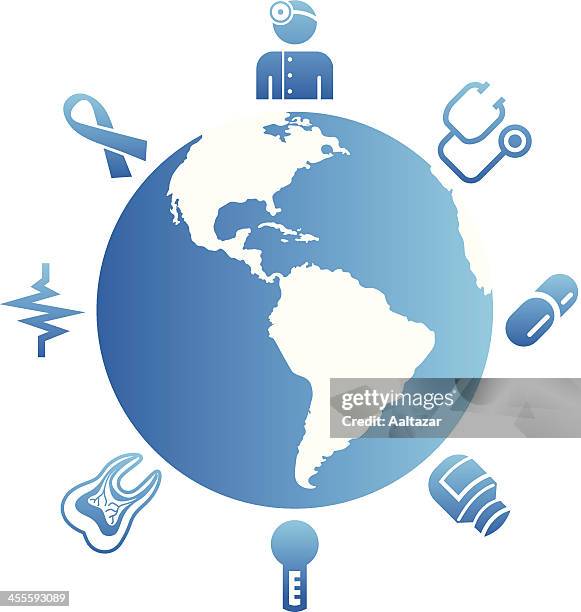 global health care & medicine - global health stock illustrations