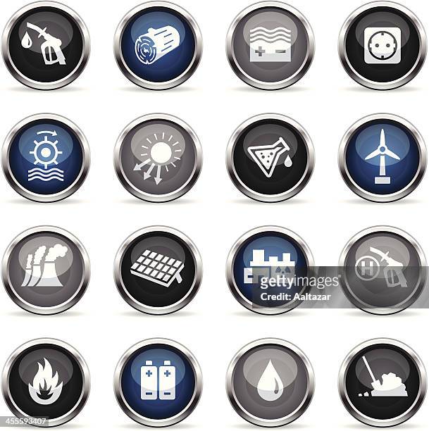 ilustraciones, imágenes clip art, dibujos animados e iconos de stock de supergloss iconos de fuentes de energía - biodiesel