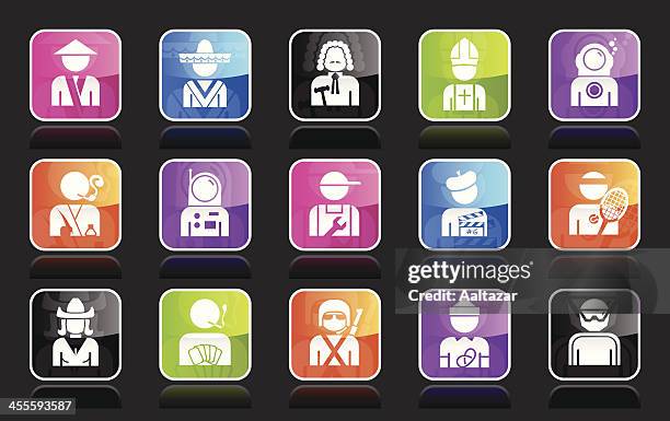 ubergloss icons - professions - pope stock illustrations