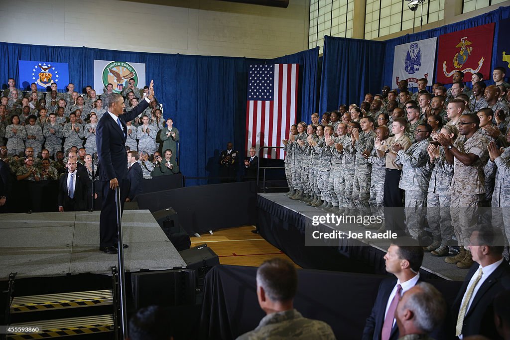 President Obama Speaks At U.S. Central Command At Macdill Air Force Base