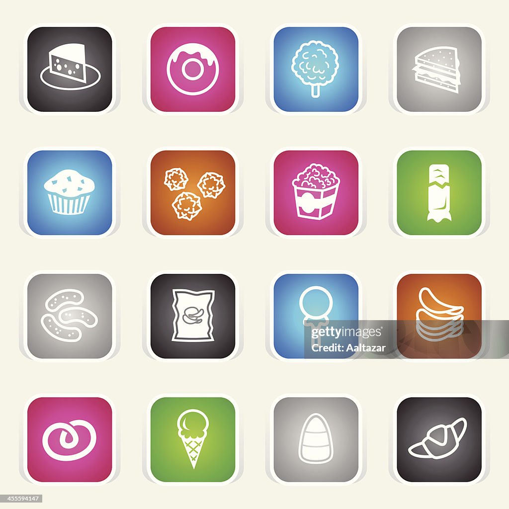 Multicolor Icons - Junk Food
