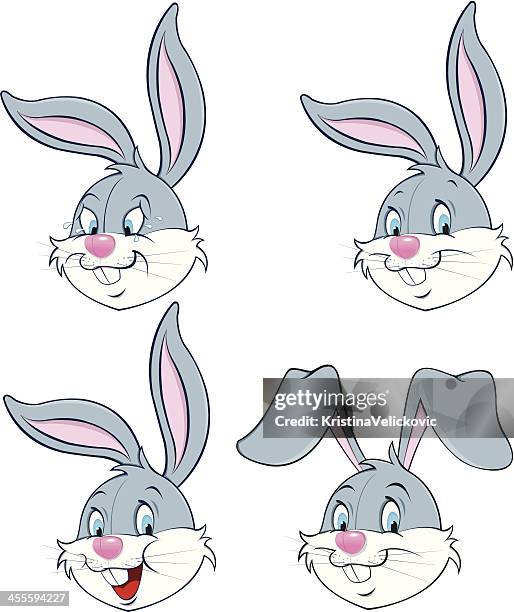 rabbit - animation character set stock illustrations
